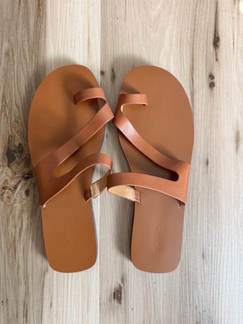 Madewell The Gabi Asymmetrical Strap Sandal Tan Women's Size 9